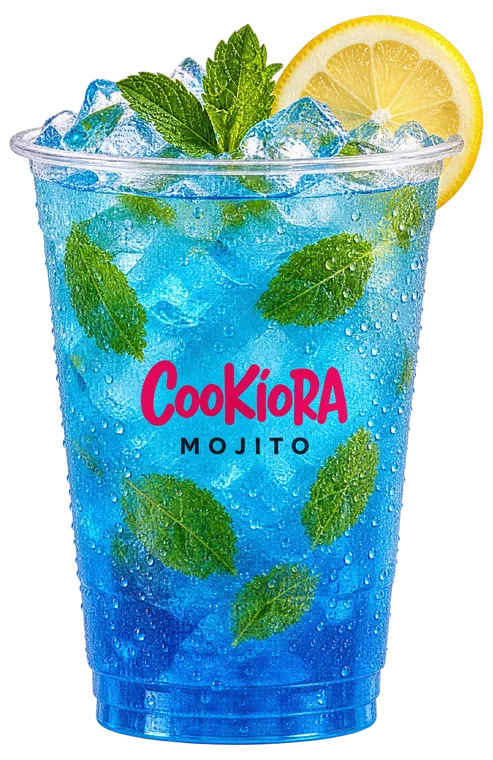 A Blue Curaçao mojito